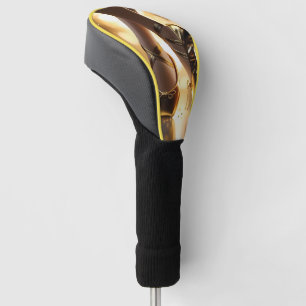 Golden Elegance: Ballerina Shoes on Gold Bokeh Golf Head Cover