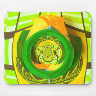 Golden Elegance: Beautiful African Yellow Rose Art Mouse Pad