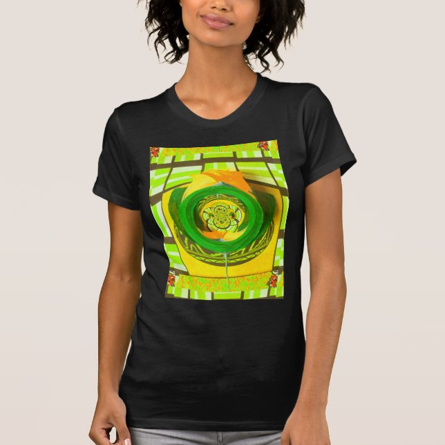 Golden Elegance: Beautiful African Yellow Rose Art T-Shirt (Front)