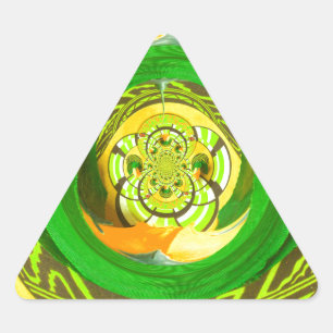 Golden Elegance: Beautiful African Yellow Rose Art Triangle Sticker