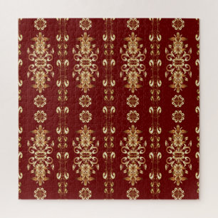 Golden Elegance: Classic Oriental Pattern. Jigsaw Puzzle