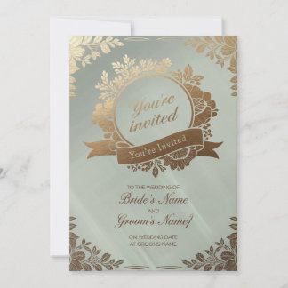 Golden Elegance Invitatio Invitation