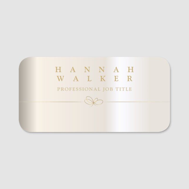 Golden elegance name tag (Front)