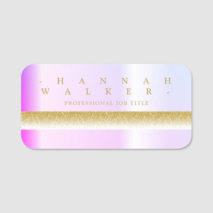Golden elegance name tag