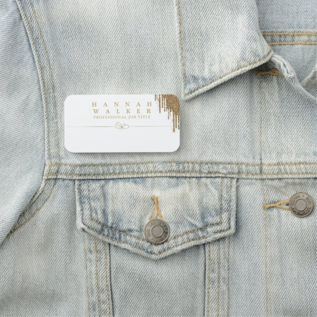 Golden elegance name tag (In Situ)