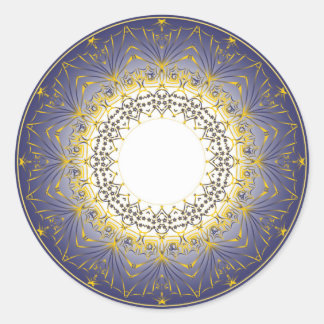 Golden Elegance Ornament Classic Round Sticker
