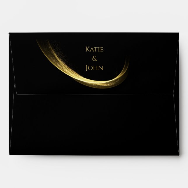 Golden Elegance-Wedding- Envelope (Back (Top Flap))
