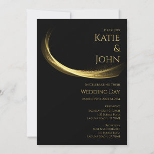 Golden Elegance-Wedding- Invitation