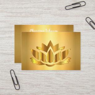 Golden elegant mandala business card