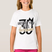 Golden Elegant Script "Awesome" Typography Black