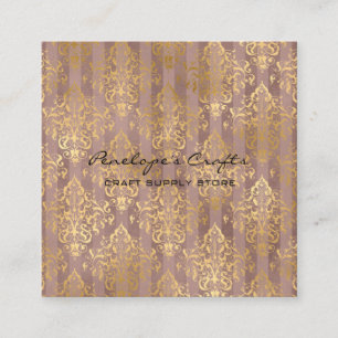 Golden Elegant Square Business Card