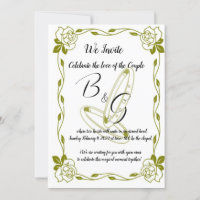 Golden Elegant Wedding Invitation