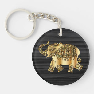 Golden Elephant Keychain