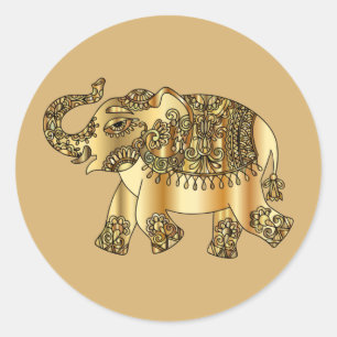 Golden Elephant Stickers