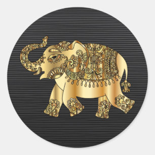 Golden Elephant Stickers
