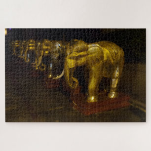 Golden Elephants Jigsaw Puzzle