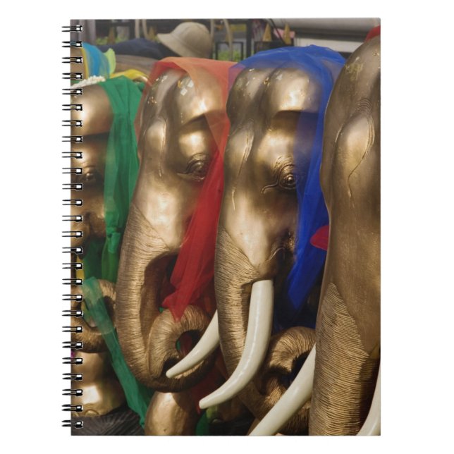 Golden Elephants Spiral Notebook (Front)