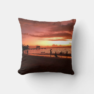 Golden Ember Sunset – Caribbean Beach Glow Cushion