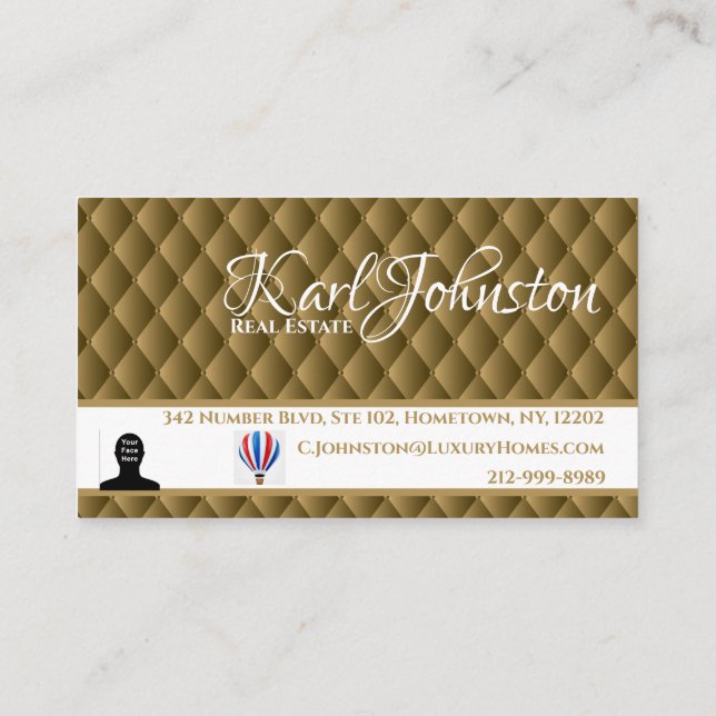 Golden Embossed Luxury Pattern  Business Card (Back)