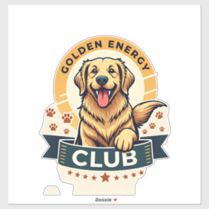 Golden Energy Club Golden Retriever Vintage Dog Lo