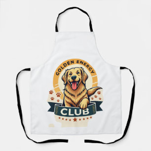 Golden Energy Club Golden Retriever Vintage Dog Lo Apron