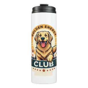 Golden Energy Club Golden Retriever Vintage Dog Lo Thermal Tumbler