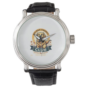 Golden Energy Club Golden Retriever Vintage Dog Lo Watch