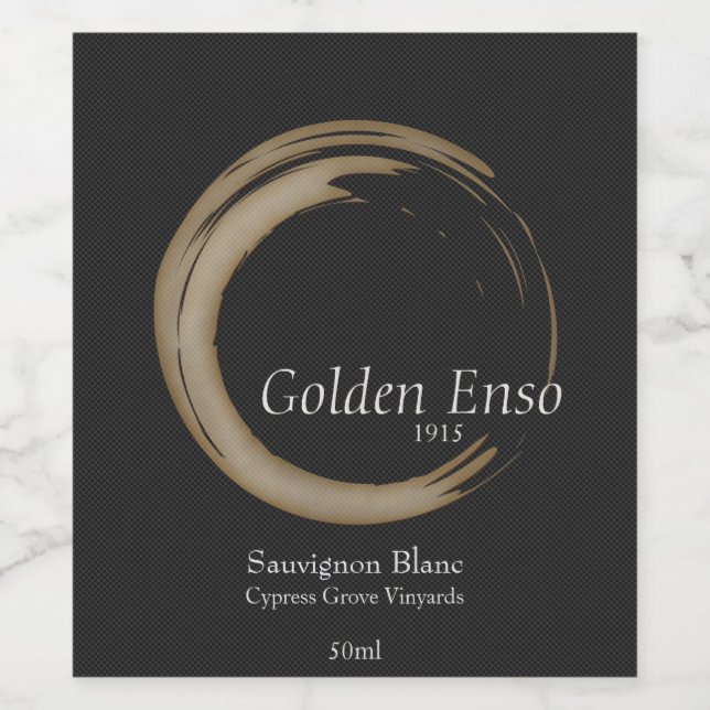 Golden Enso Wine Label (Single Label)