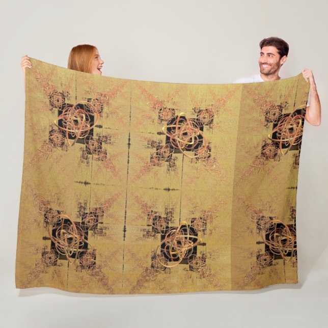 Golden Entanglement  Fleece Blanket (In Situ)