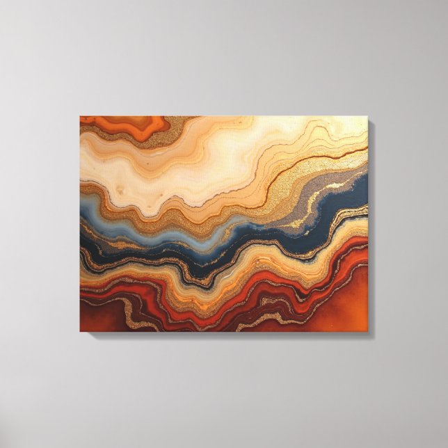 Golden Erosion – 24"x18" Abstract Fluid Canvas Pri (Front)
