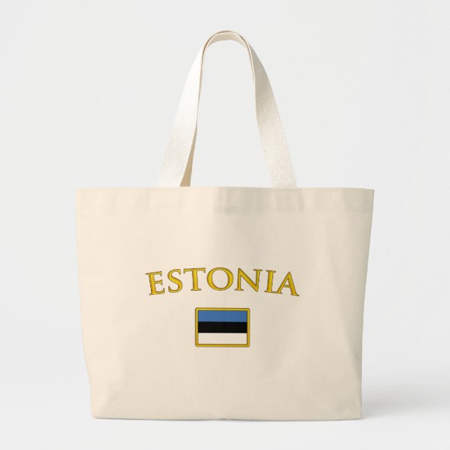 Golden Estonia Large Tote Bag (Front)