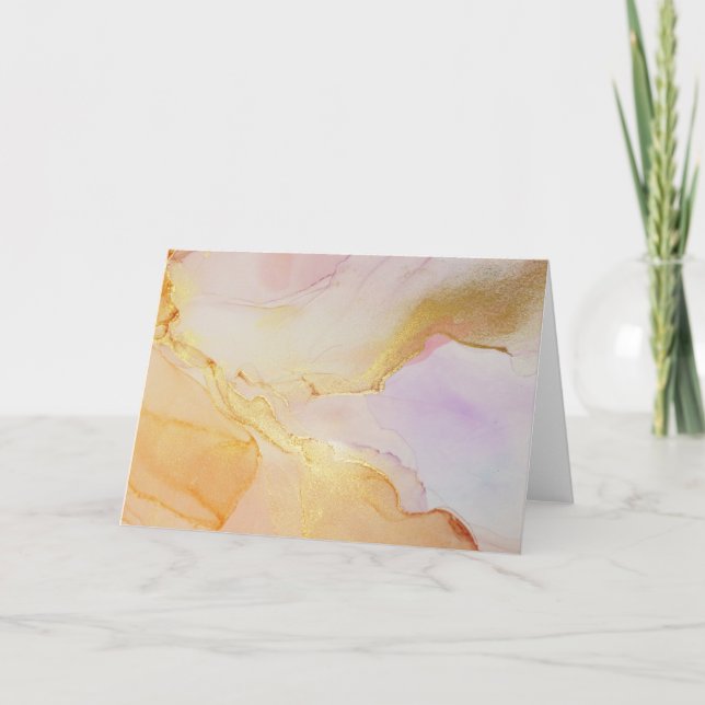 Golden Ethereal Heavens Blank Notecard (Front)
