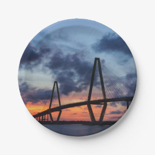 Golden Evening At Arthur Ravenel Paper Plate