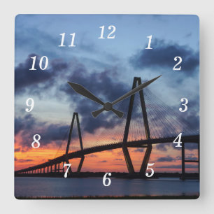 Golden Evening At Arthur Ravenel Wall Clock