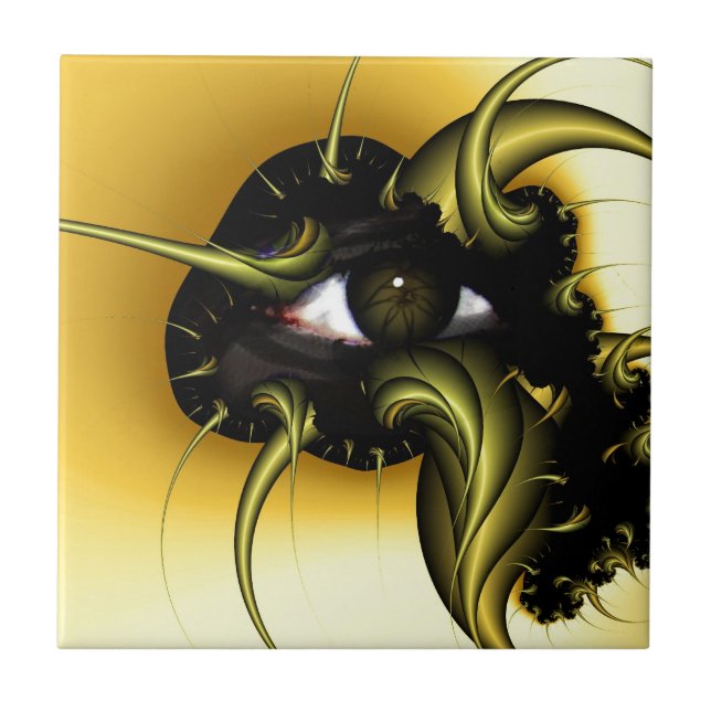 GOLDEN EYE FRACTAL TILE (Front)