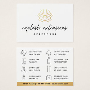 Golden Eye Minimal Lash Extension Aftercare