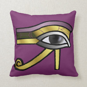 Golden Eye of Horus Cushion