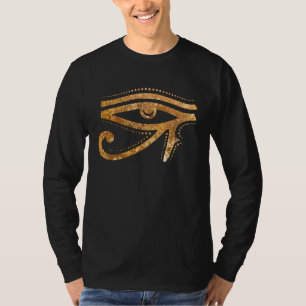 Golden Eye Of Ra Egyptian Hieroglyph Pharao Esoter T-Shirt