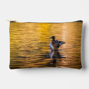 Golden eye on a golden lake accessory pouch