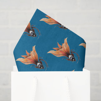 Golden Eye Surreal Goldfish Fantasy Art Any Colour Tissue Paper