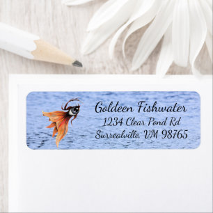 Golden Eye Surreal Goldfish Fantasy Art Custom