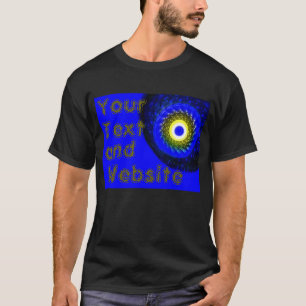 Golden Eye w/Your Text Mens Dark T-shirt