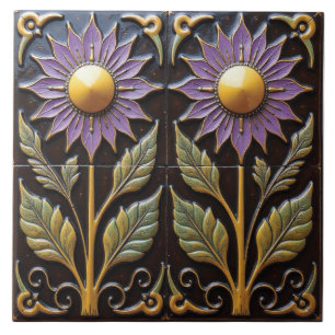 Golden-Eyed Daisies Tile