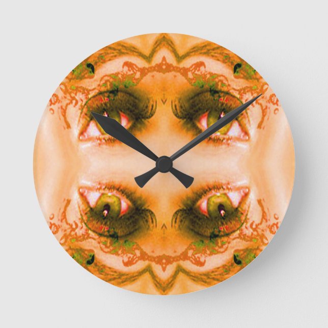 Golden Eyes Round Clock (Front)