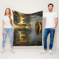 Golden Face Surrealist City Urban Digital Art
