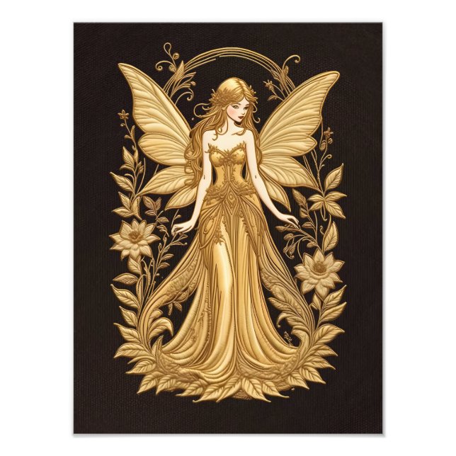 Golden Fairy Art Poster  (Front)