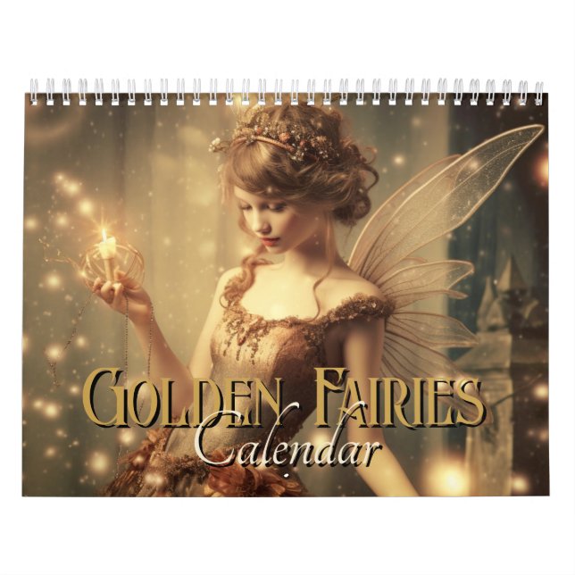 Golden Fairy Fantasy Fae Women 2024 Calendar (Cover)