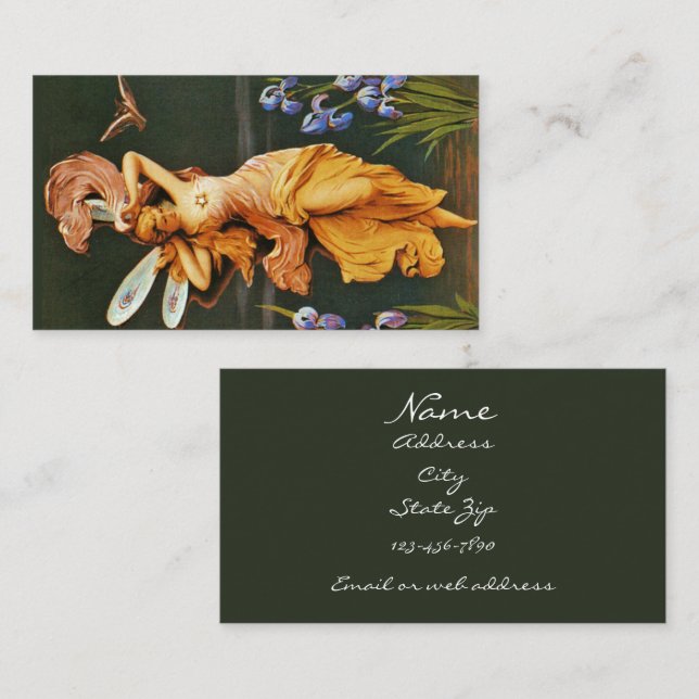 Golden Fairy Over Water Business Card (Front/Back)