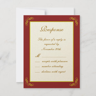 Golden Fairy Tale RSVP Card