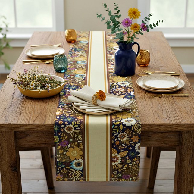 Golden fall floral medium table runner (Creator Uploaded)